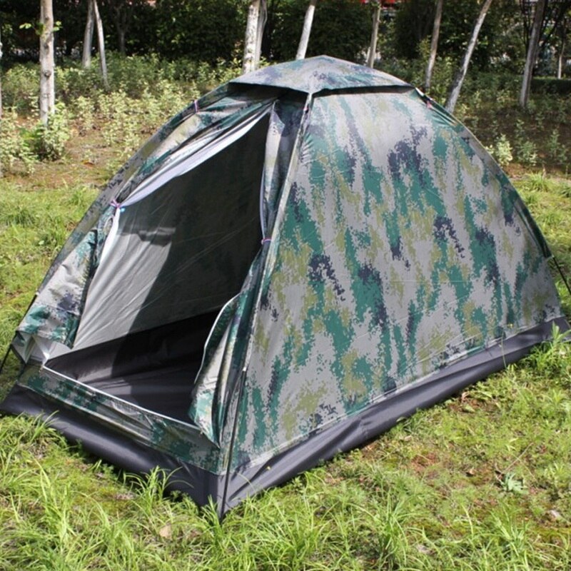 Cheap Goat Tents Outdoor Camouflage Tent Beach Tent Camping Tent for 1 Person Single Layer Polyester Fabric Waterproof Tents Carry Bag Tents 